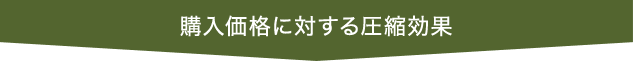 購入価格に対する圧縮効果