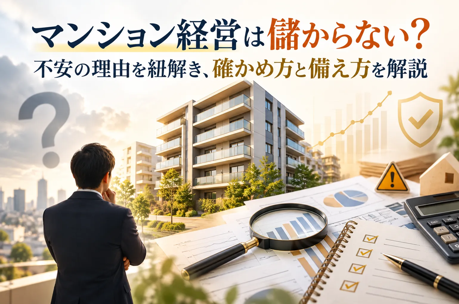 マンション経営は儲からない？ 不安の理由を紐解き、確かめ方と備え方を解説