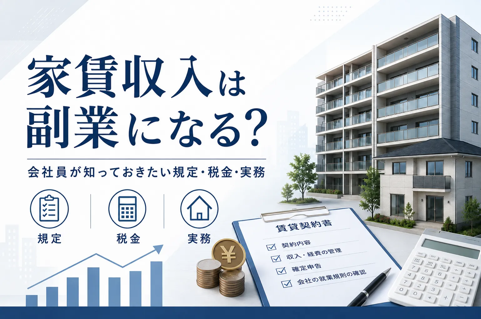 家賃収入は副業になる?会社員が知っておきたい規定・税金・実務