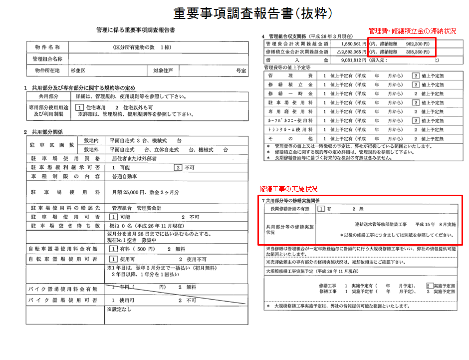 重要事項調査報告書
